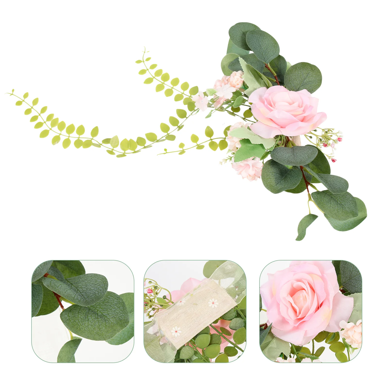 

Curtain Tiebacks Flower Rose Aisle Wedding Tie Decorative Artificial Drapery Rope Holdbacks Tieback Drape Window Buckle Flowers