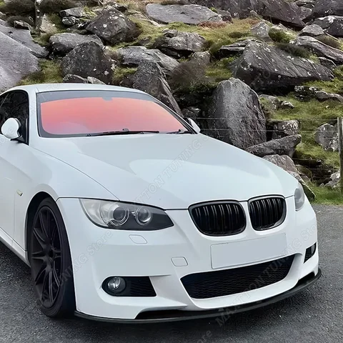 Для BMW 3 серии Coupe E92 E93 M-Tech передний бампер, разветвители, спойлер для губ 2006-2013, диффузор, внешняя тюнинг, 2 шт., глянцевый черный