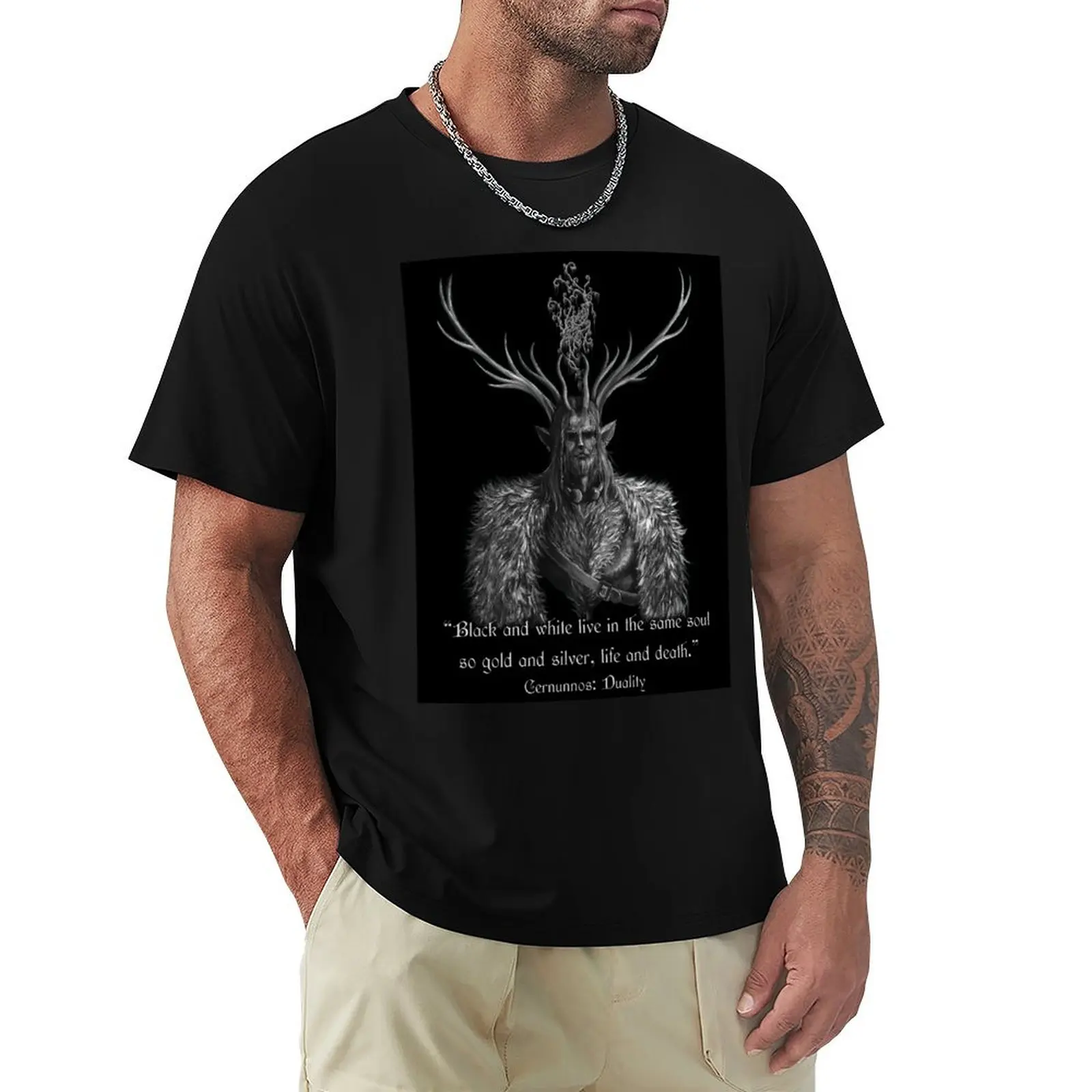 Cernunnos: футболка Duality винтажная аниме-рубашка модные рубашки мужская
