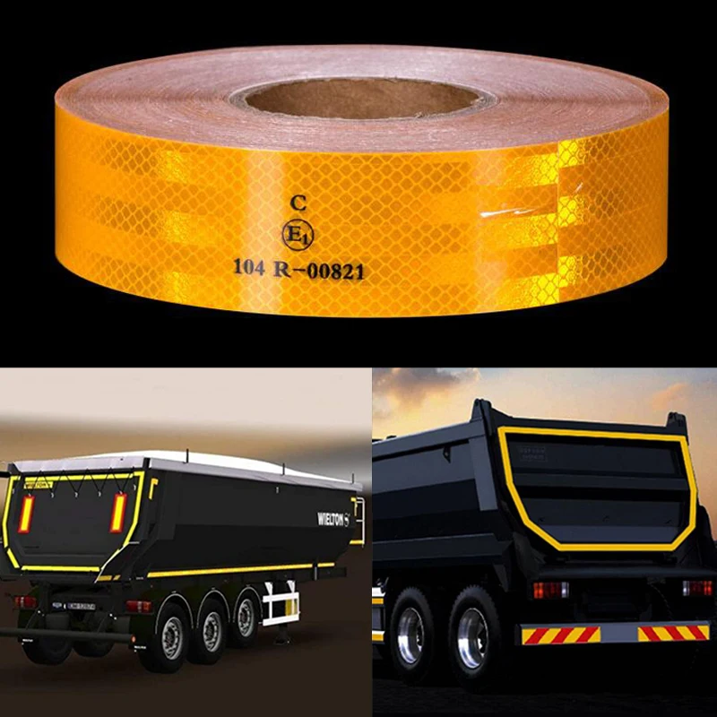 Фото Высокоинтенсивная светоотражающая сигнальная лента для грузовиков и прицепов, аксессуар для обеспечения безопасности №1