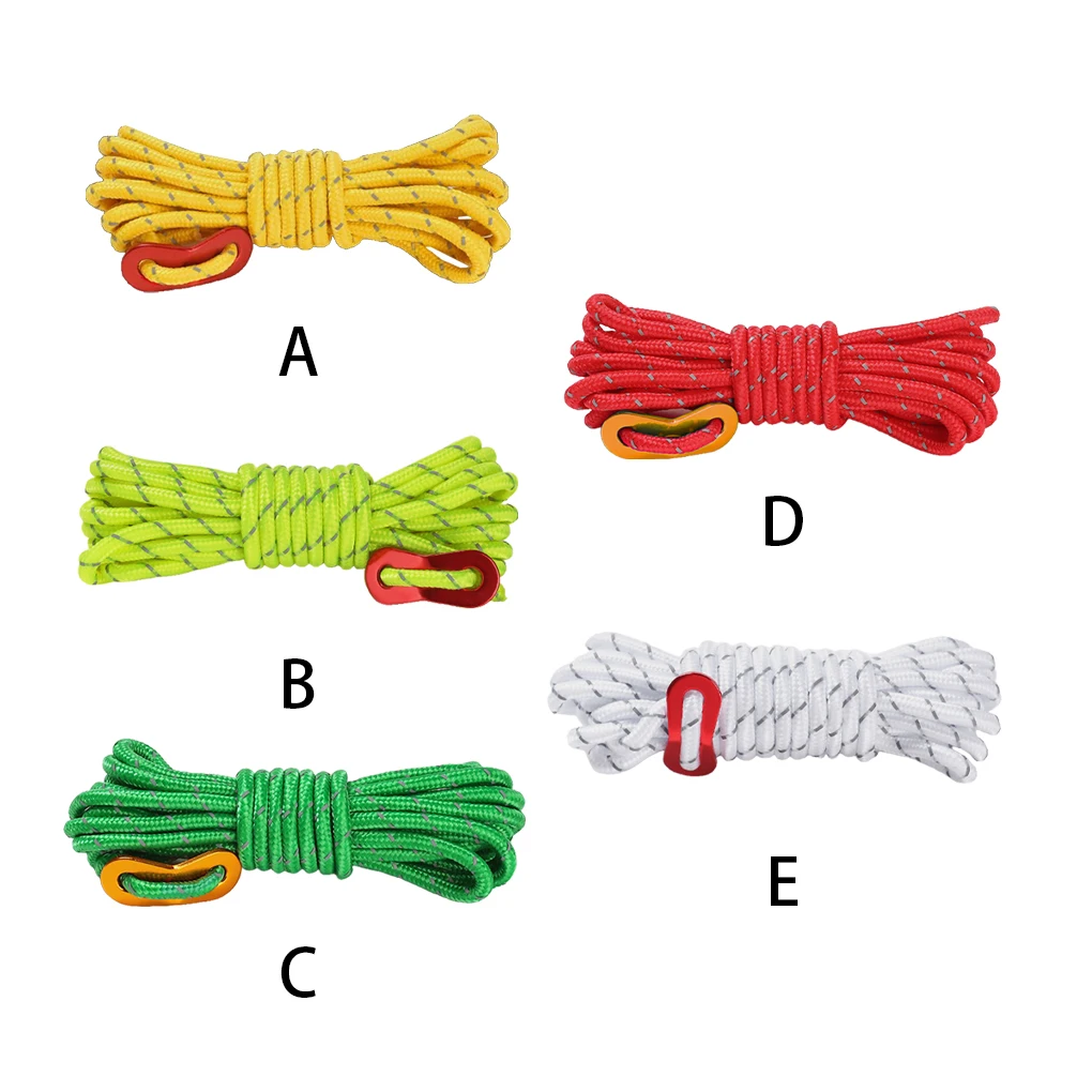 

4 шт. веревка для палатки Регулируемый светящийся переносной навес для скалолазания веревка шнур веревка ветрозащитные материалы желтый