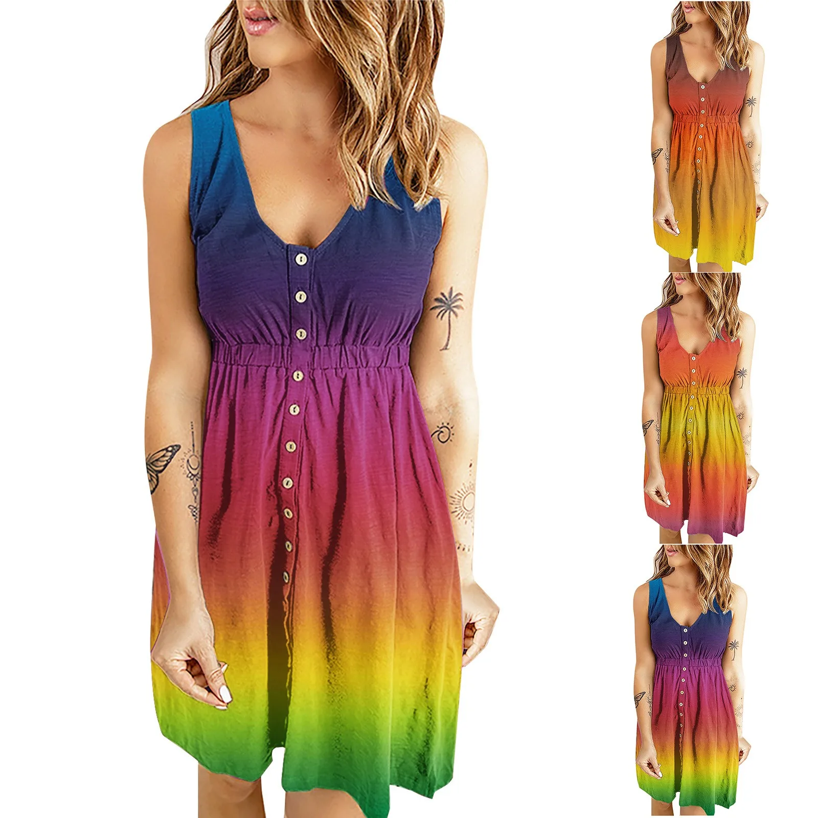 

Business Attire for Women Womens Summer Solid Color Dress Short Sexy Off Shoulder Waistband Summer Dress Halter Neck
