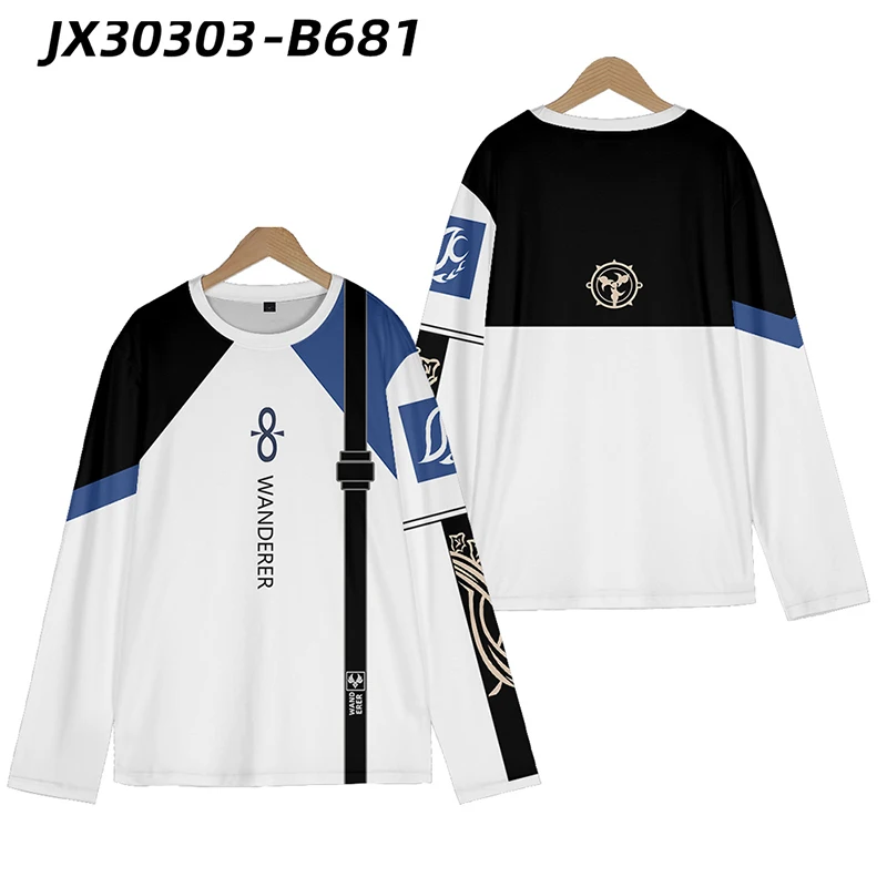 2024 Толстовка Genshin Impact Wanderer с 3D принтом на молнии женская и мужская толстовка