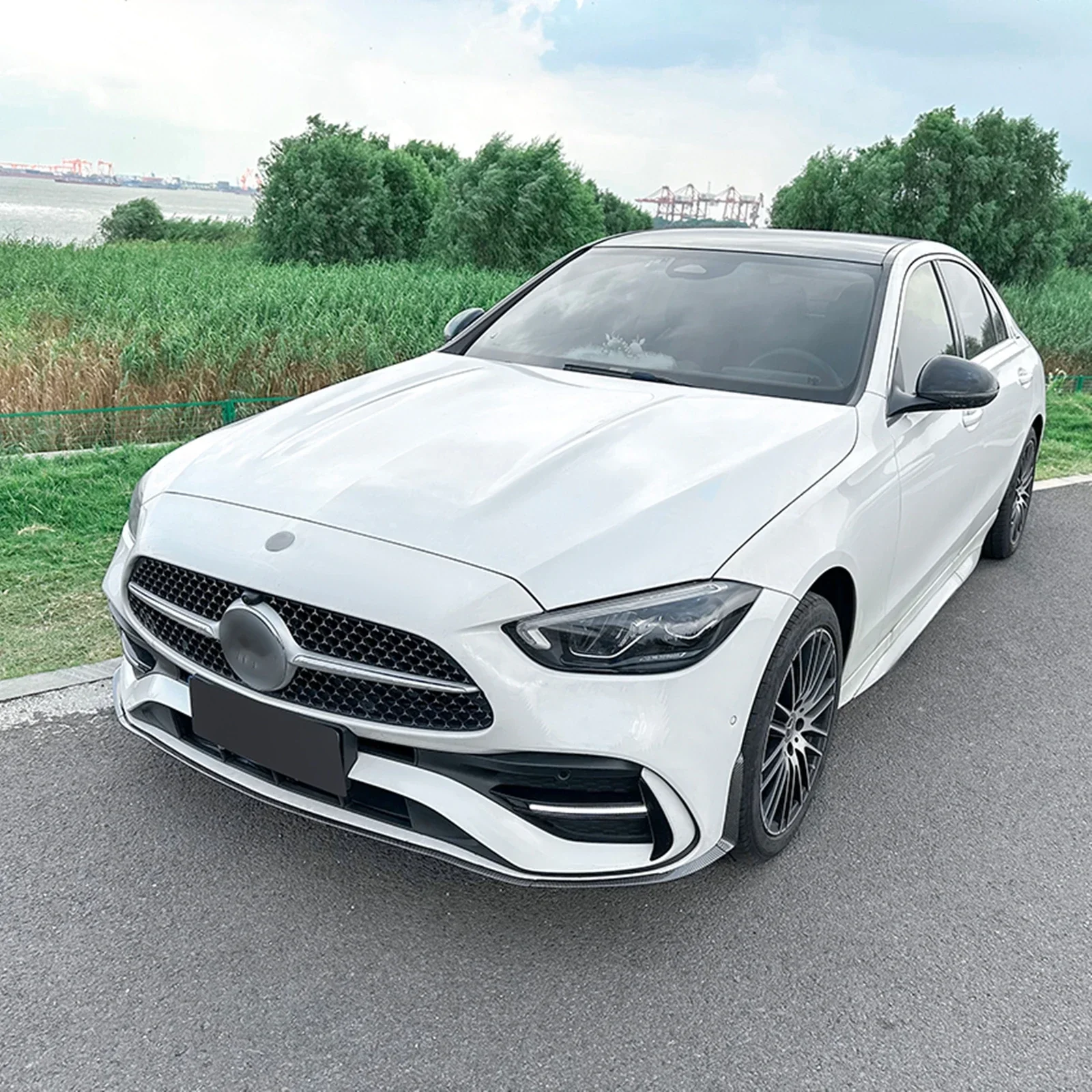 Новый! Комплект спойлера переднего бампера для Mercedes Benz C Class W206 S206 C200 C260 C300 C43 AMG