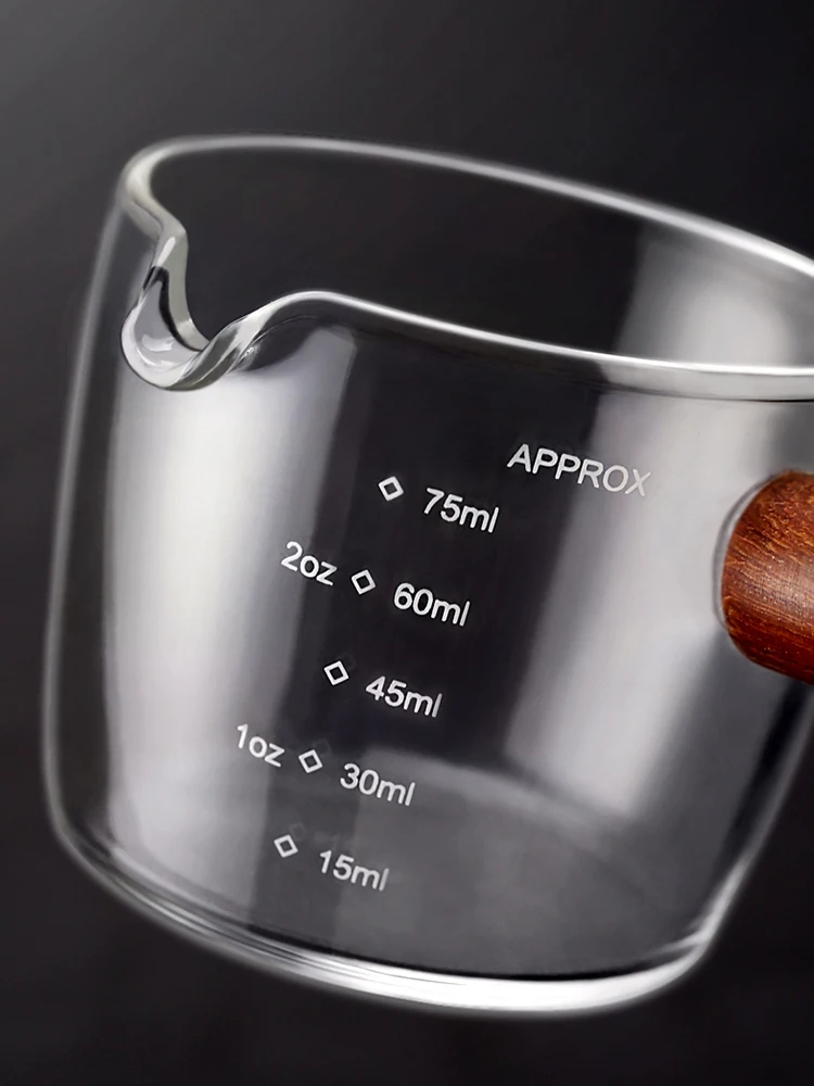 Стакан для молока ручной работы в японском стиле с деревянной ручкой |