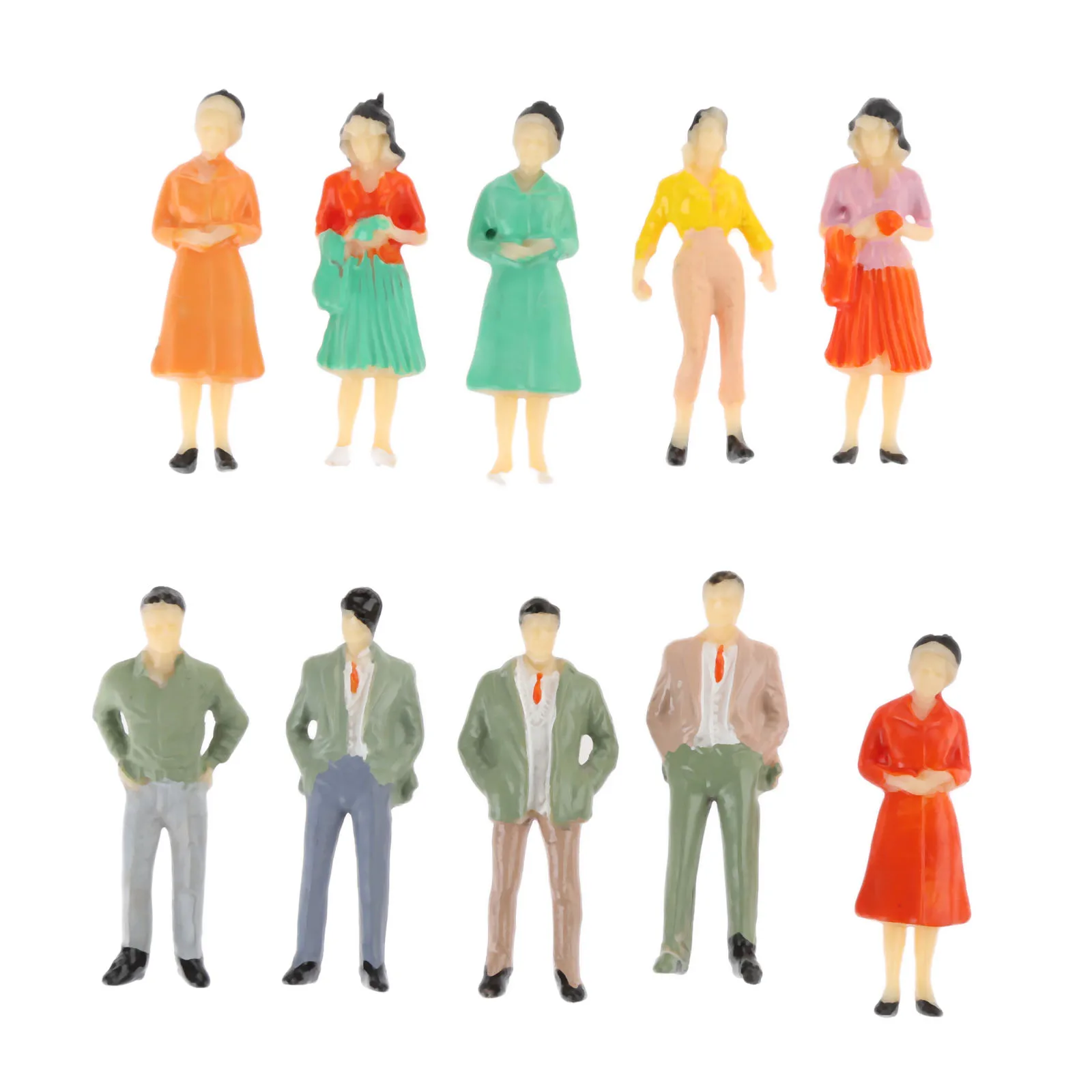 

Миниатюрные фигурки людей 36 мм, 1:50 масштаб, пластик, набор из 10 штук