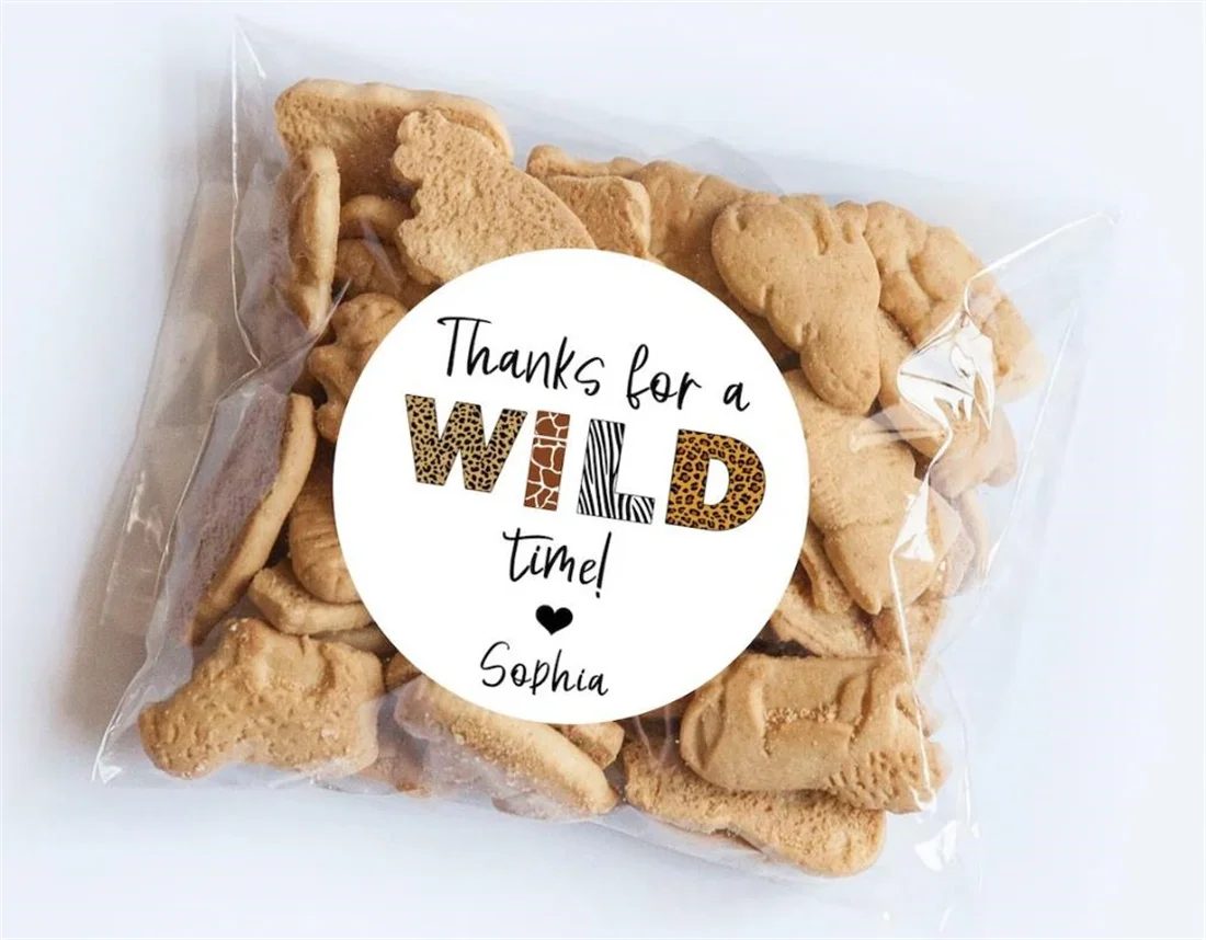 25 шт. наклейки с принтом диких животных в джунглях тема сафари дикая вечеринка