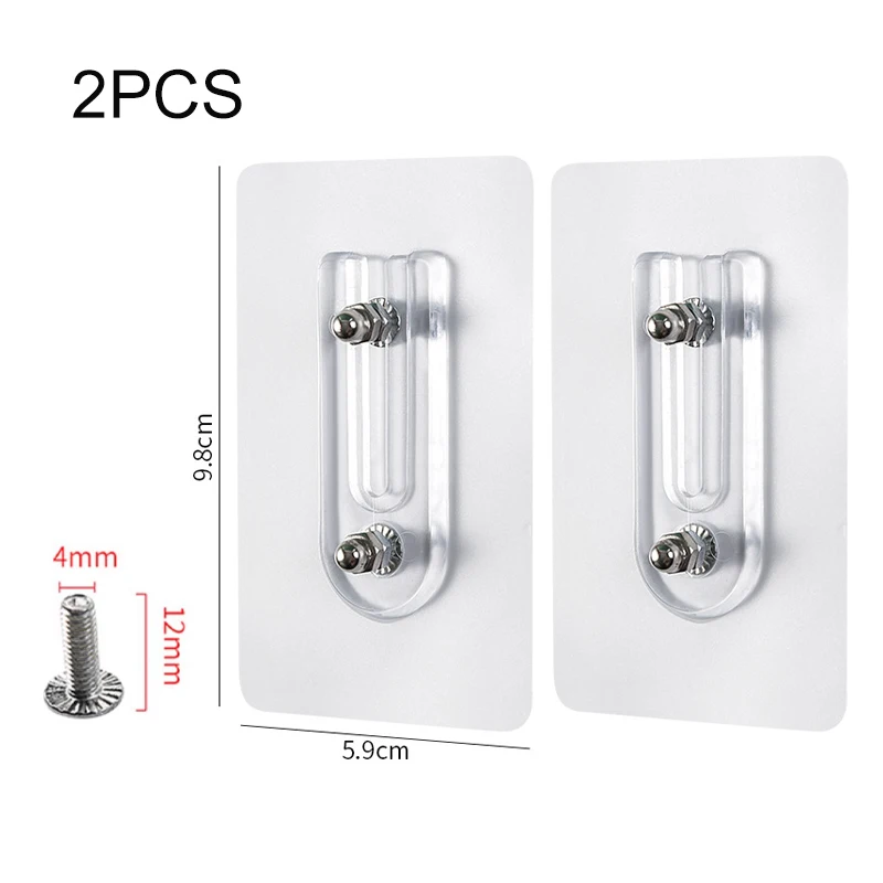 Прозрачные регулируемые настенные крючки BOUSSAC 2 шт.