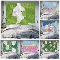 cute molang wall tapestry home decoration hippie bohemian decoration divination home decor