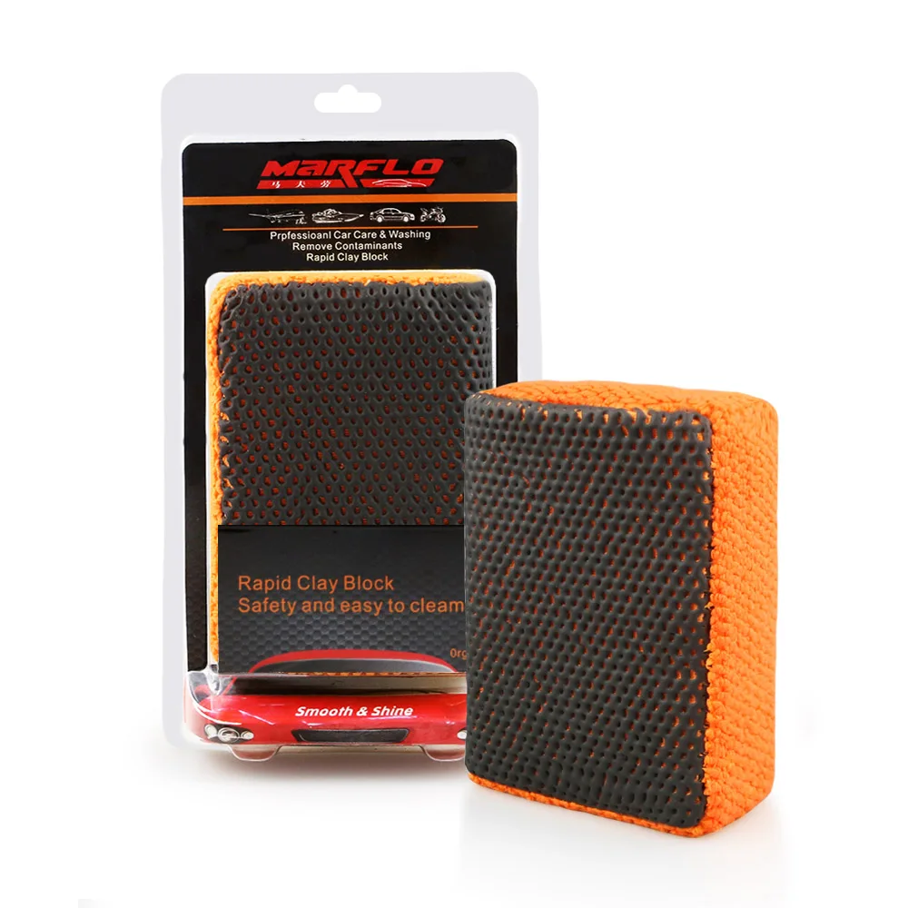 

Marflo Ultra Clay Scrubber Block Быстрое эффективное удаление загрязнений краски Легкий Overspray Двусторонний дизайн Чистка