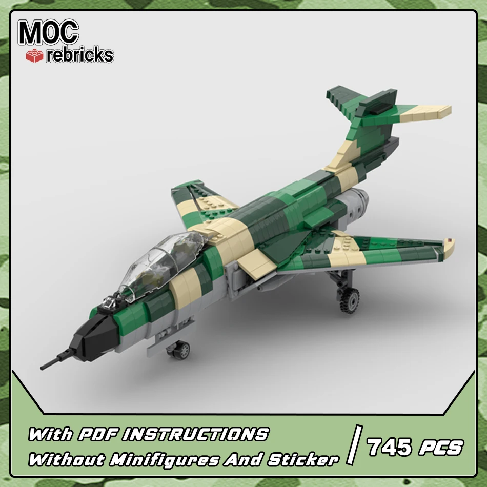 Военный McDonnell F-101 Voodoo боевой самолет модель ВВС самолеты оружие Строительные