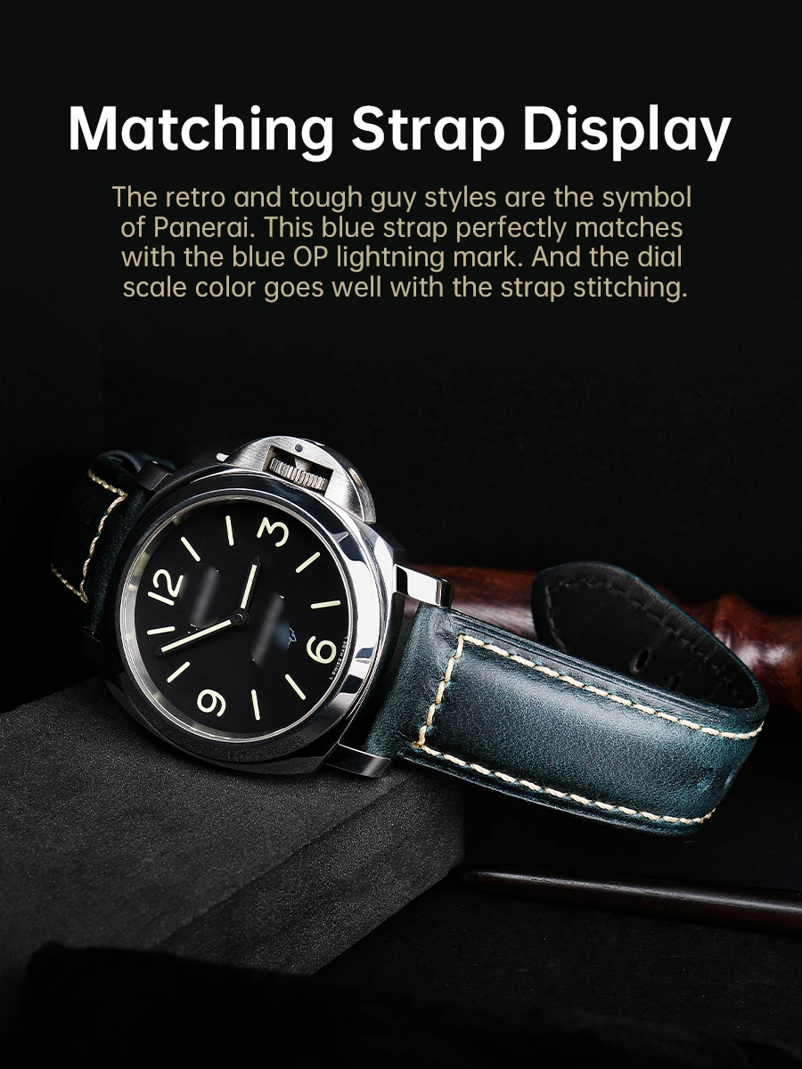Retro Genuine Leather Watch Strap Oil Wax Cowhide Leather Watchband Bracelet Belt 18 20 22 24mm Women Men Brown Smart Watch Band