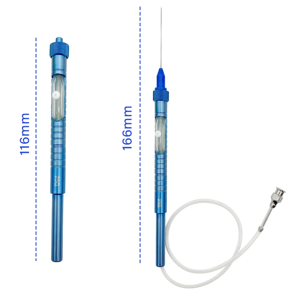 Фото Игла для обратной промывки глаза 23G 25G с рукояткой, титановая, для офтальмологической хирургии №1