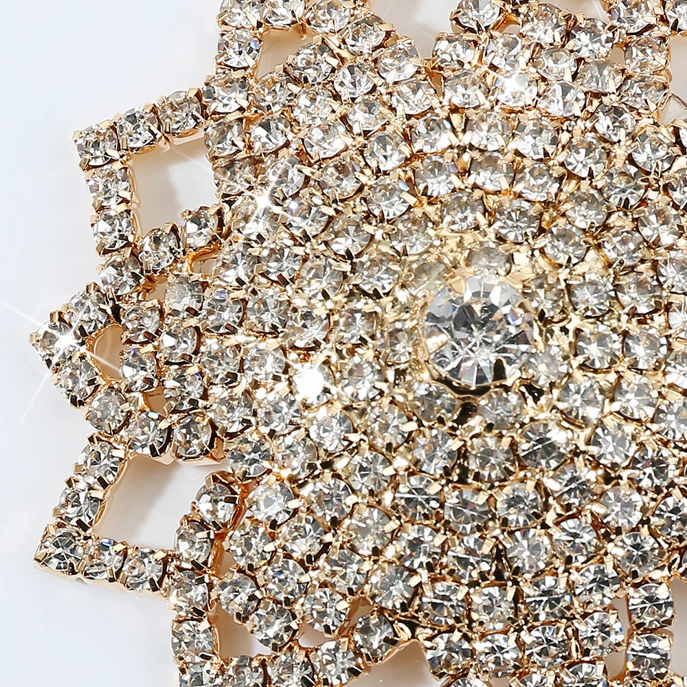 New 1 Pair Gold Rhinestone Nipple Cover Reusable Women Sexy Petal Nipple Pasties Breast Protector Self Adhesive Nipple Stickers