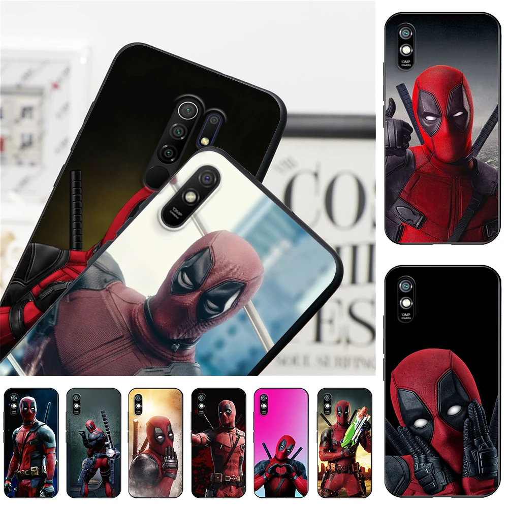 

Cool Marvel Hero Deadpool Silicone Case for Xiaomi Redmi 8A 9 Prime 9A 9C NFC 9T 10A 10X K20 K30 K40 K50 Pro Plus Back Cover