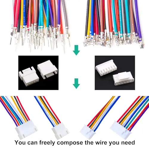 XHS XHB2.54 штекерные разъемы и кабели 22AWG JST XHB С Ременным замком Однорядный корпус