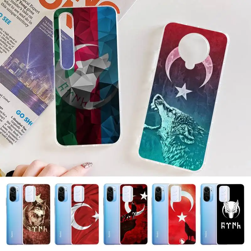 

Flag of Turkey Wolf Phone Case for Samsung S21 A10 for Redmi Note 7 9 for Huawei P30Pro Honor 8X 10i cover