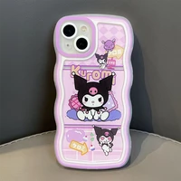 kawaii sanrio kuromi phone cases for iphone 13 12 11 pro max mini xr xs max 8 x 7 se 2020 y2k girl cartoon anti drop soft cover