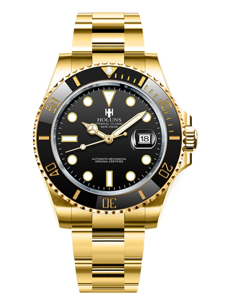 Мужские Роскошные Автоматические Механические Наручные Часы Из Нержавеющей