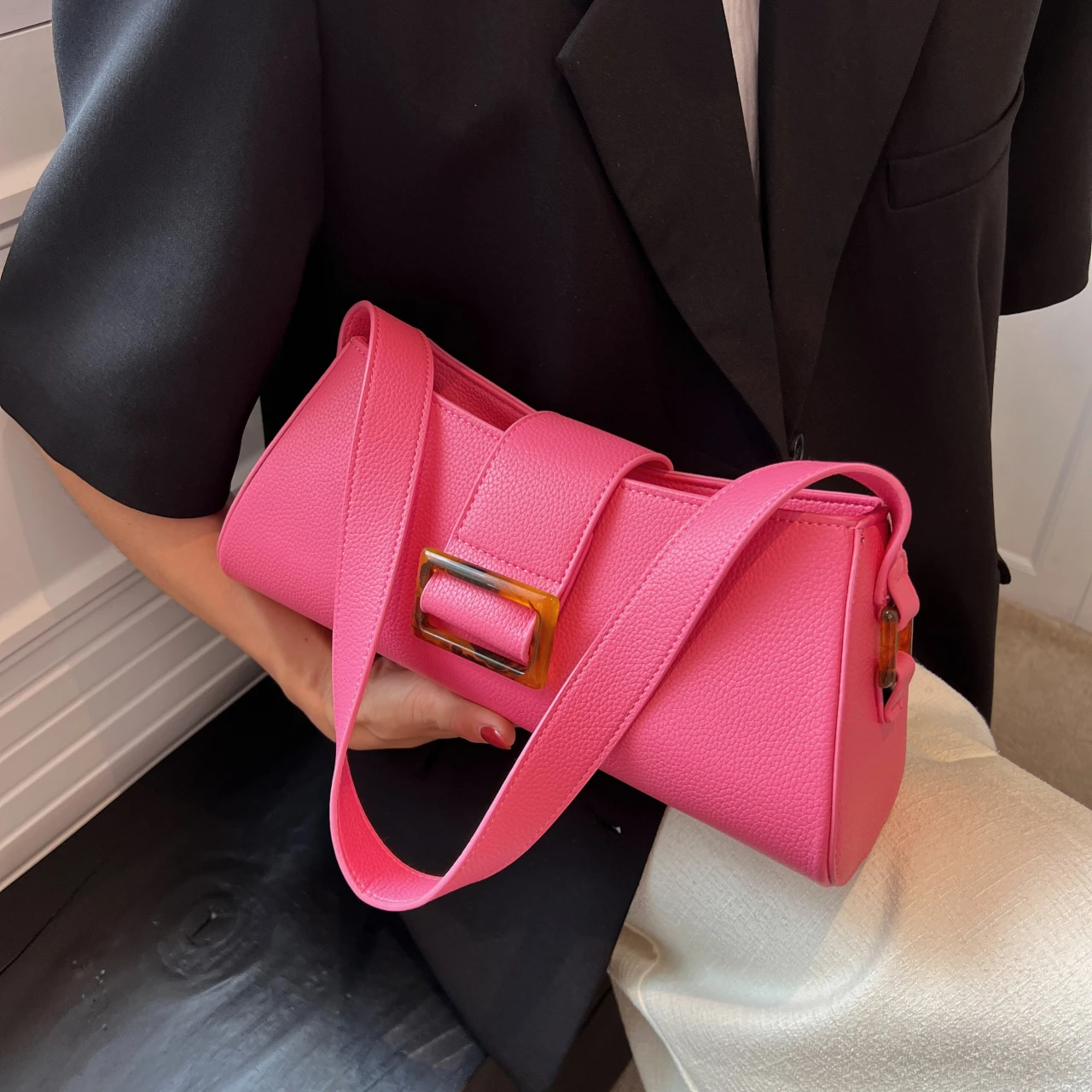 

Women Solid Color Handbags Summer Luxury PU Leather Femme Square Shoulder Shopping Tote Bag Fashion Simple Hand Bags 2022