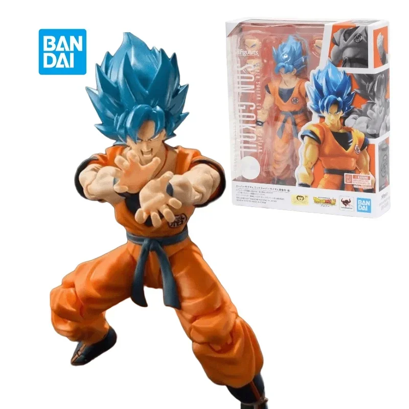 В наличии оригинальная фигурка Dragon Ball Z SHFiguarts Super Blue Son Gokou аниме модель из ПВХ
