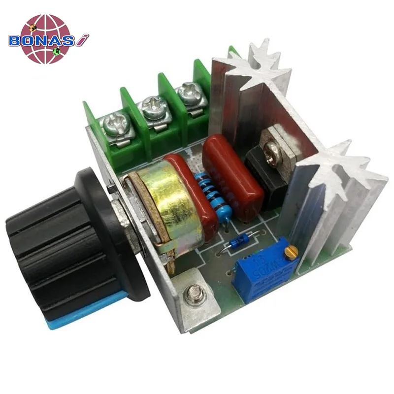 Контроллер скорости двигателя PMW, 220 В переменного тока, 2000 Вт, 25 А, тиристорный стабилизатор напряжения, диммер, термостат, электронный модуль регулятора напряжения