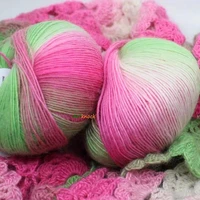 2pcs x50g rainbow yarn wool crochet yarn fancy lana knitting yarn croche laine hand knitting colorful soft fine