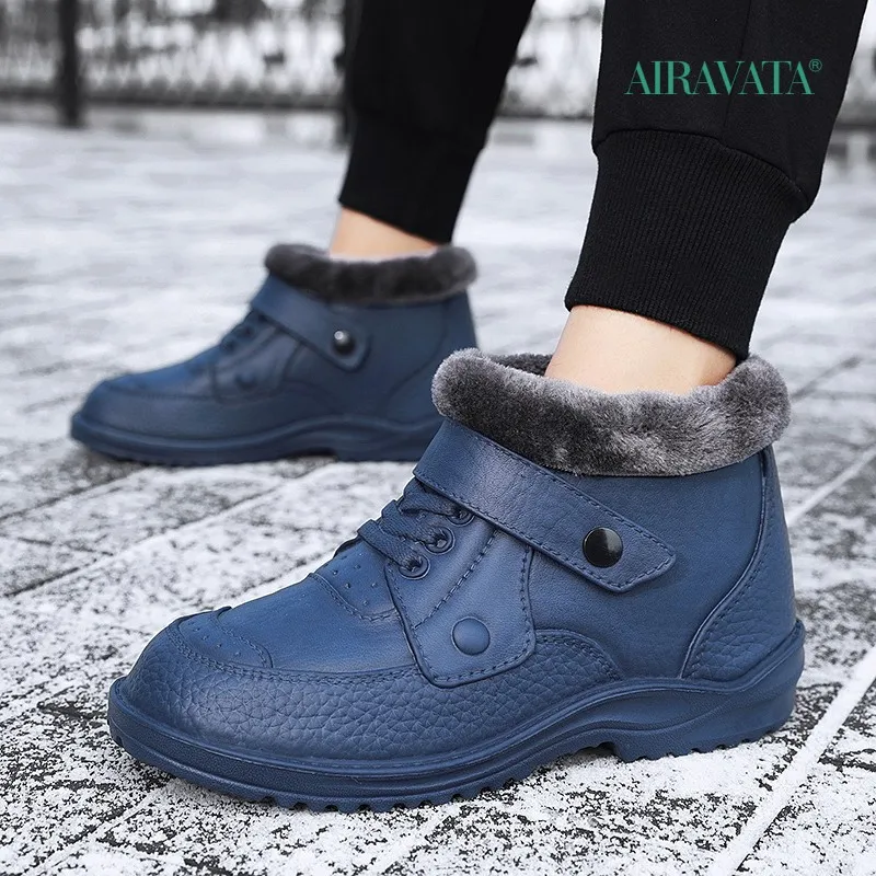 New Winter Men Boots EVA Warm Plush Ankle Snow Boots Outdoor Lightweight High-top Men's Casual Shoes Big Size 41-49
