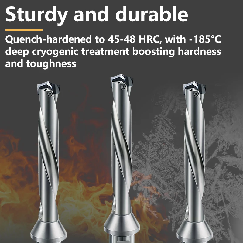 Фото Сверло GULING 3D/4D/5D CSJ Crown Drill с фронтальным зажимом, внутренним охлаждением, твердосплавное, стандартный диаметр 0.1, 8.0-15.9 мм, сменное №2