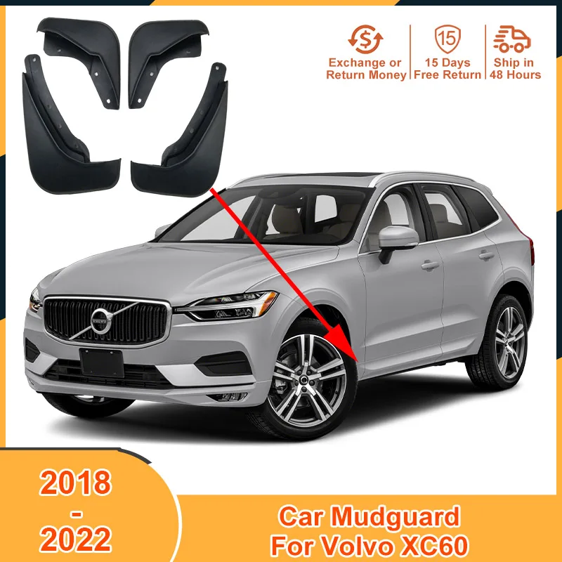 2018-2022 Брызговики автомобильные для Volvo XC60 2018 2019 2020 2021 2022 аксессуары автоматический брызговик Protector Брызговики от грязи