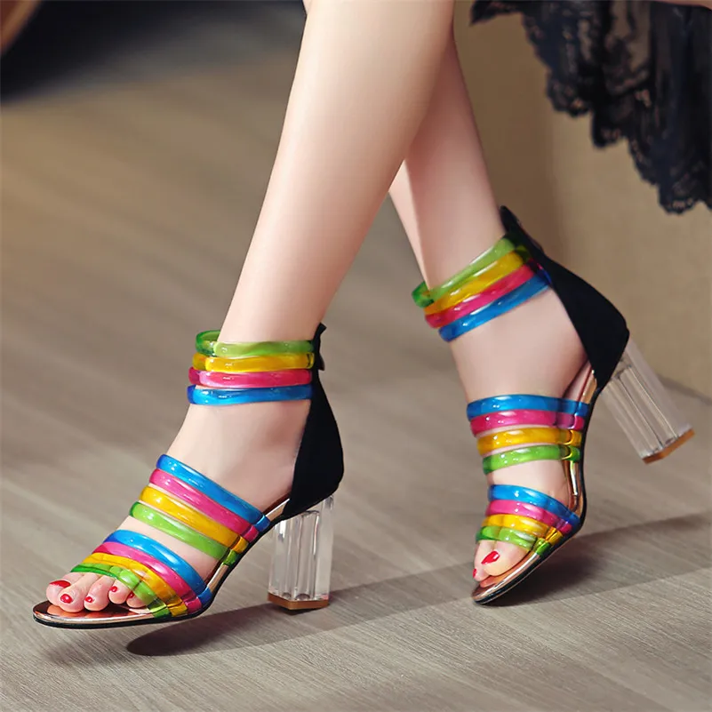 

Dilalula New Sexy Women High Heels Summer Sandals Fashion Brand Colorful Party Wedding Shoes Woman Sexy Peep Toe Prom Pumps