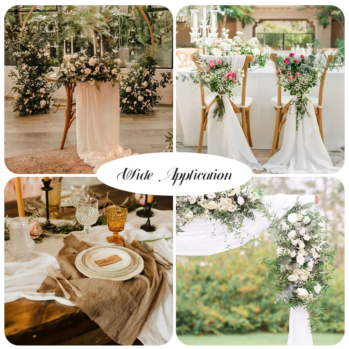 Свадебная декоративная салфетка 30x180 см из чистого хлопка в стиле деревенского