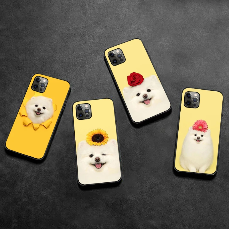

2021 Cute dog Phone Case For iPhone 12 13 Mini 12 Pro Max X XR XS Max 7 8 6s Plus SE 2020 Silicone Protective Sleeve