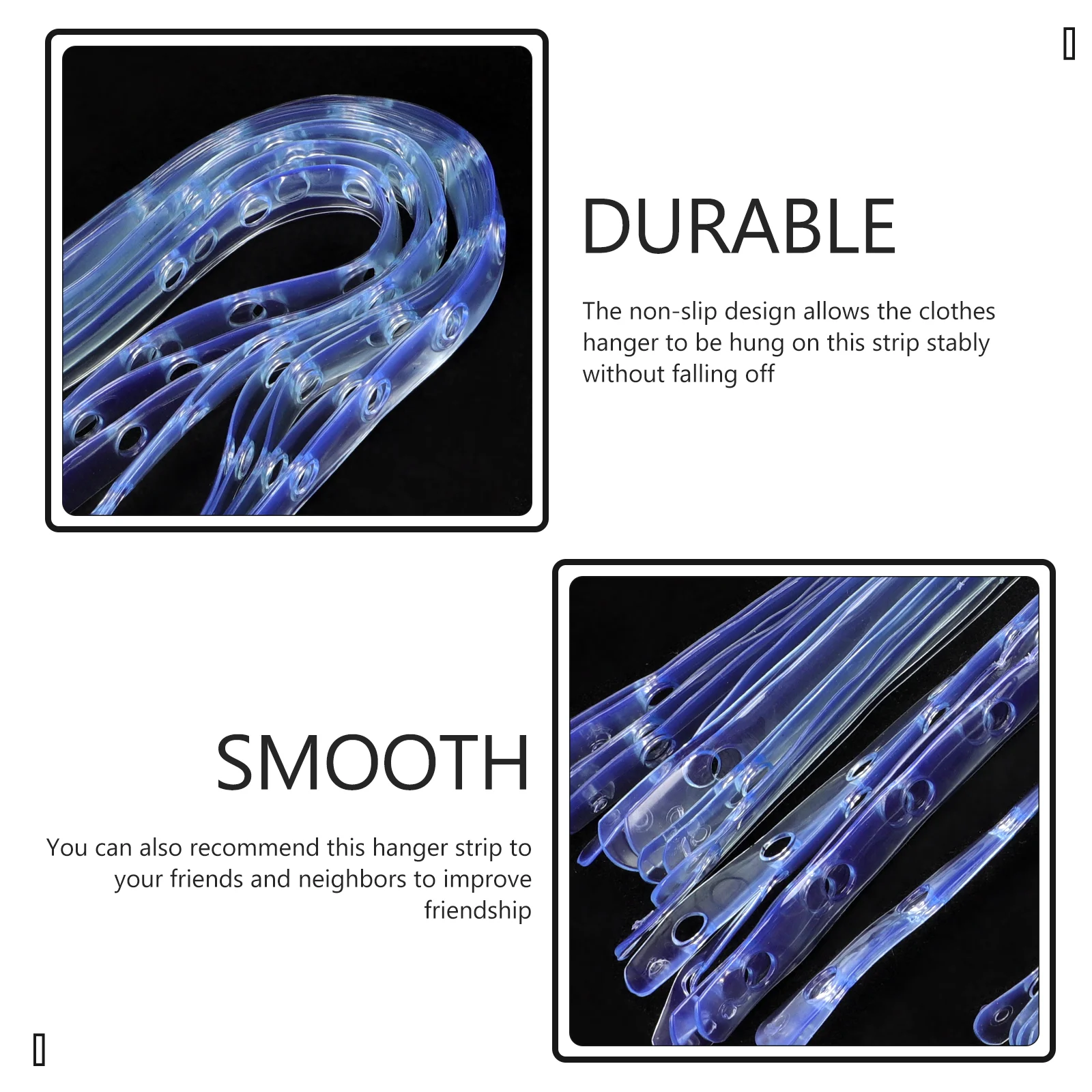 20 шт. прозрачные полоски для вешалок дисплея пластиковые вешалки одежды