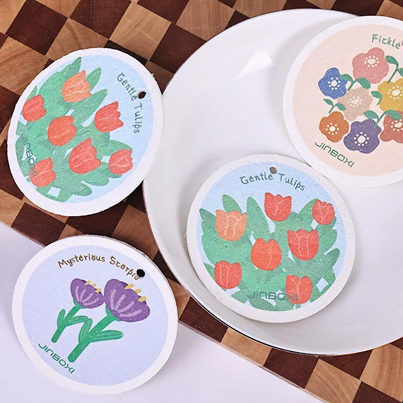 

Household Kitchen Dishwashing Sponge Cleaning Sponges Sponge Sided Pulp Pot Wood Dishes Double Compressed Pads Wipe Scourin Q3p9