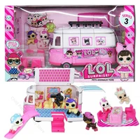 lol surprise dolls set airplane picnic ice cream car slide cartoon anime action figures lol dolls toys for girls birthday gifts