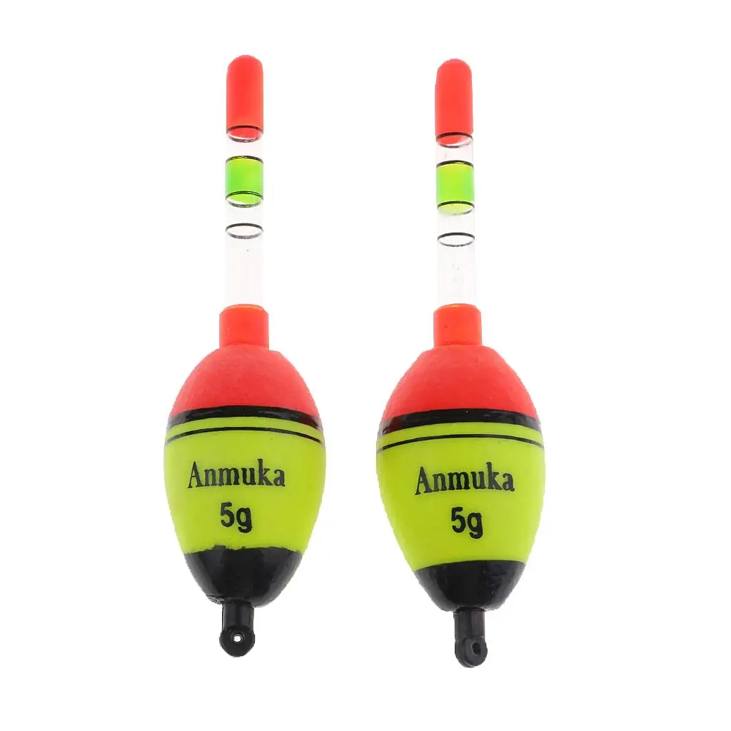 

2 Pieces Plastic Fishing Float Luminous Float Vertical Buoy Fishing Bobber Colorful exquisite painting,