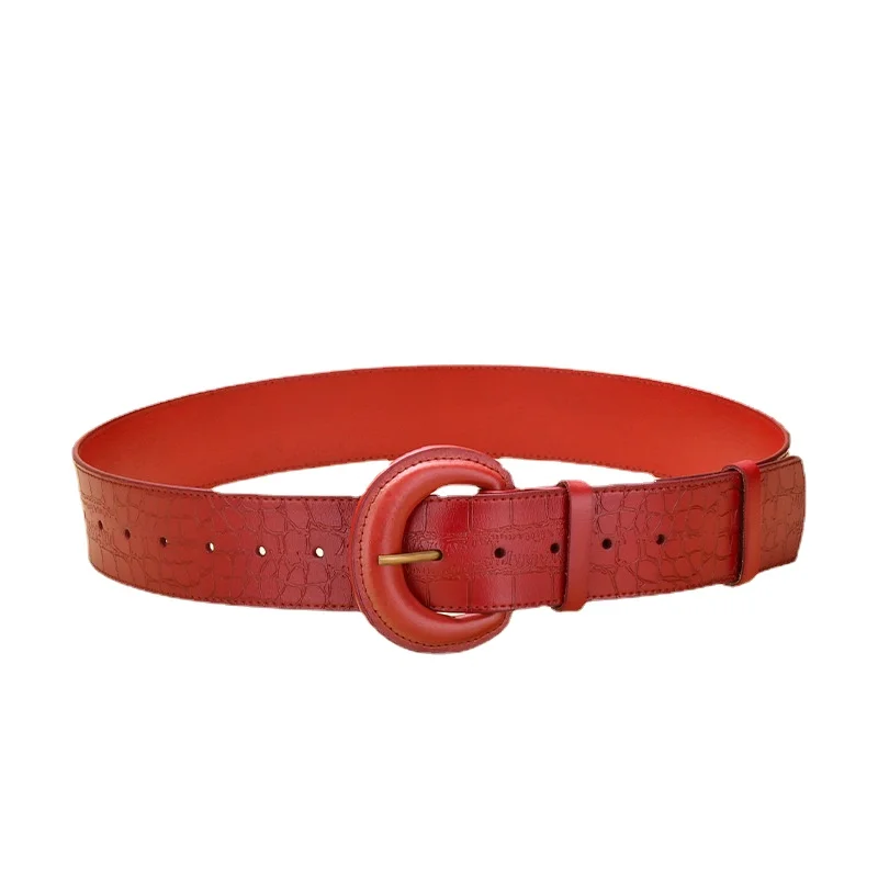 

Waist Cover Slim Fashion Wide Belt with Jeans Big Windbreaker Bundle Waist Belt European and American Style Versatile Belt