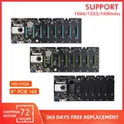 Материнская плата для майнинга BTC D37 T37 S37 8 PCIE 16X GPU графическая карта DDR3 процессор 1066 1333 1600 МГц Биткоин ETH эфириум Майнер