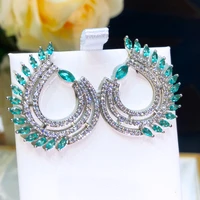 missvikki brand gorgeous fashion stud earring cubic zirconia party geometric jewelry fashion crystal earrings for women