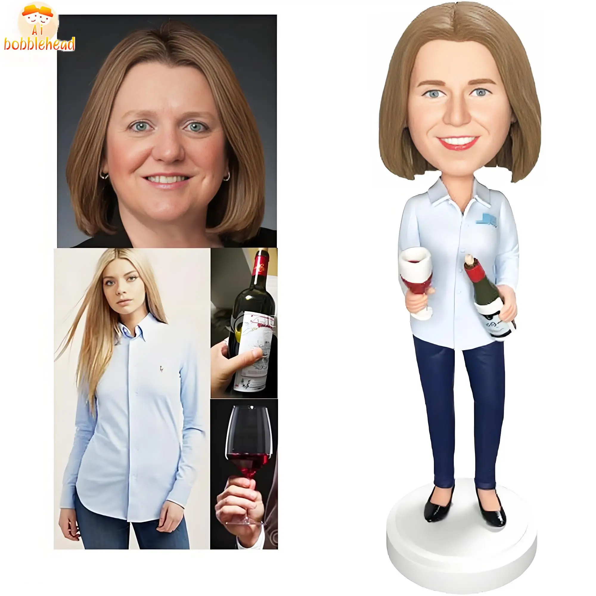 Персонализированная фигурка Bobblehead - 100% ручной работы из полимерной глины |