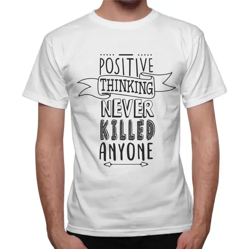 Фото Мужская футболка Think Positive Non Ha Mai Killed None №1