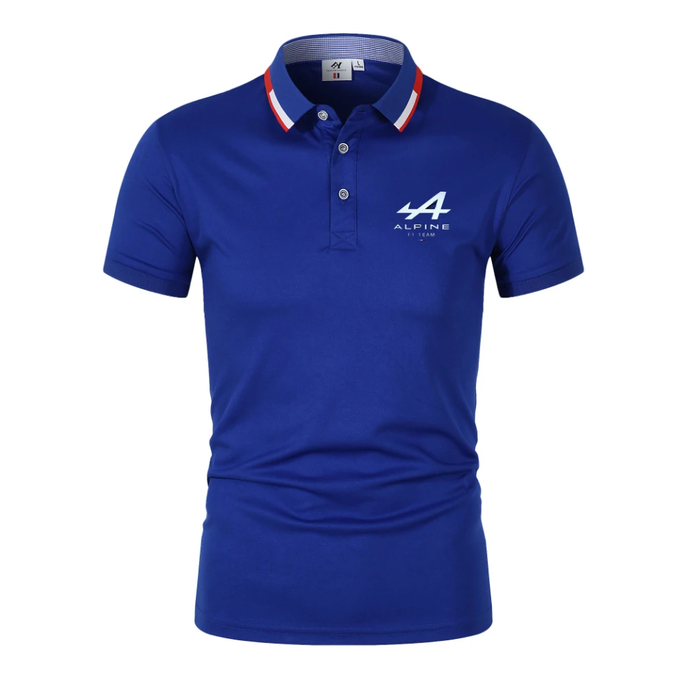 

Summer 2023 Men's Polo Shirts Alpine F1 Team Fernando Alonso Print Polo Shirts Casual Short Sleeve Lapel Shirts Biker Tops