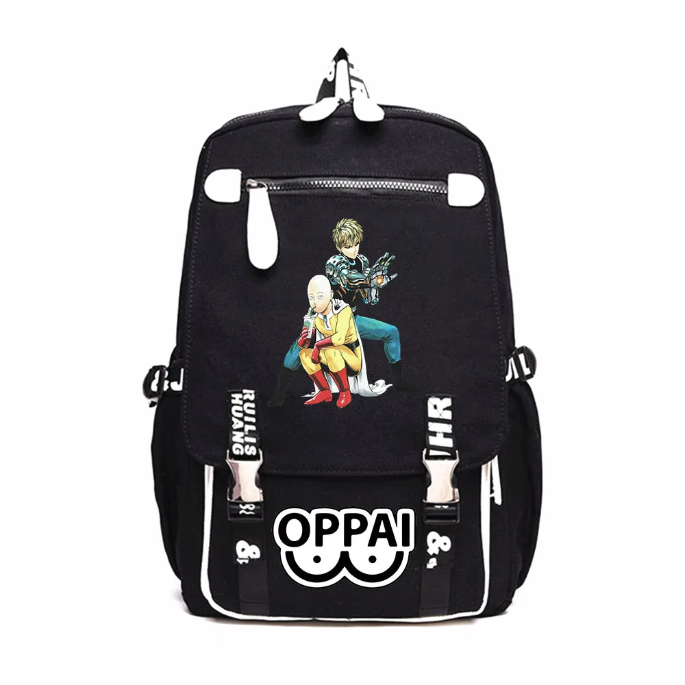 

Anime One Punch Man Canvas Backpack Teenagers Packsack Cartoon Print Schoolbag Casual Knapsack Travel Laptop Bag Student Bookbag