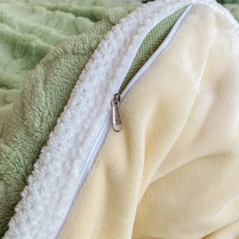 2024 новый бархатный однотонный комплект из четырех предметов Tafu матрас теплый и