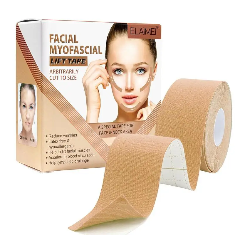 

Roll of Face Lift Tape Fixed Tape for Face Muscle Knee Pain Relief Lift Up Beauty Wrinkle Face Tapes First-aid Kit Frown Smile