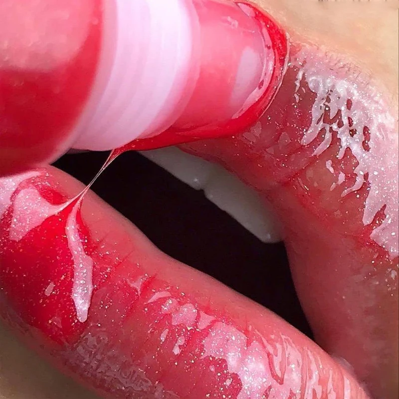 

10 Colors Plumpingliquid Lipstick Jelly Shimmer Moisturizing Long Lasting Lip Gloss Vitamin E Mineral Oil Lips Makeup Cosmetic