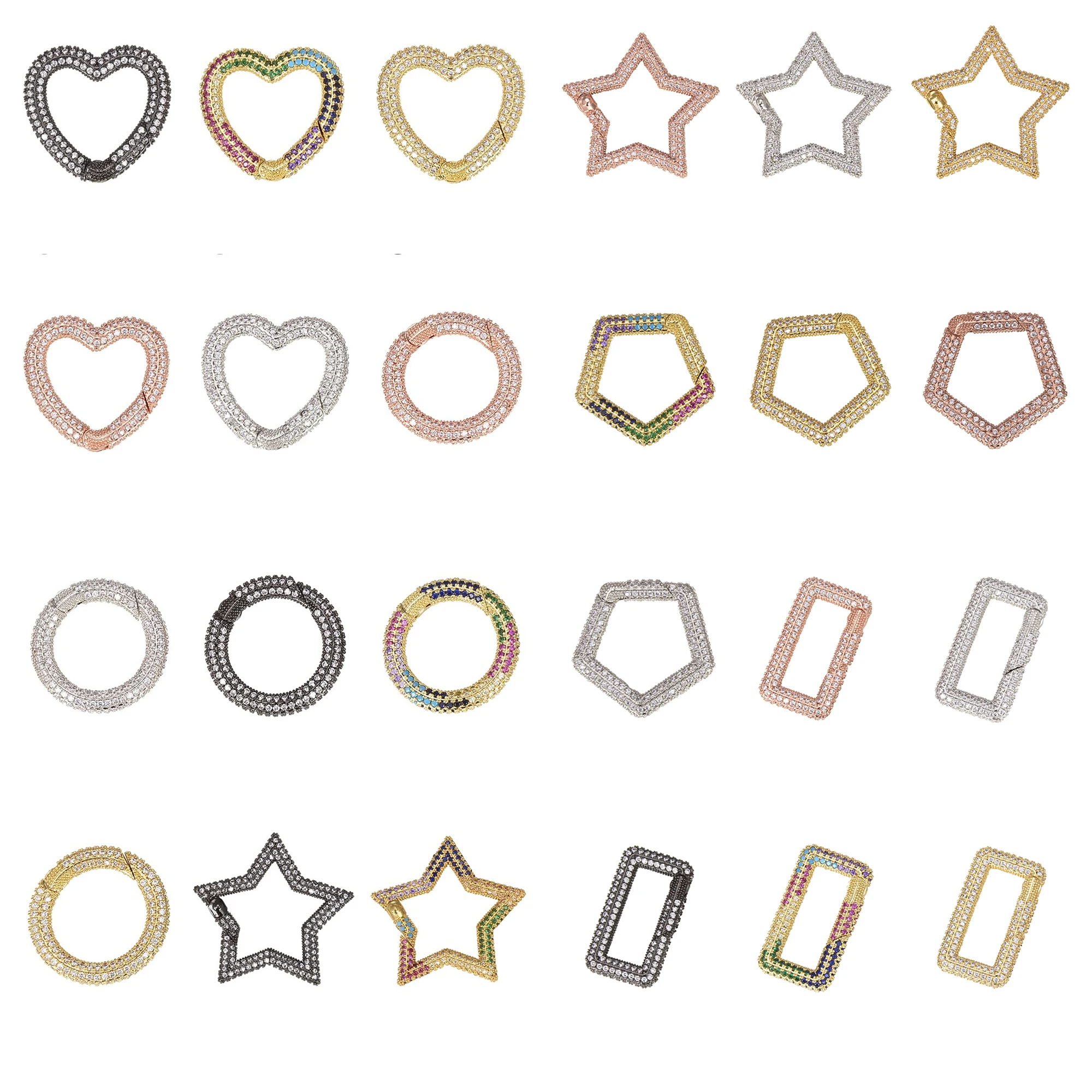 Карабин, пружинная Пряжка для ожерелья в стиле панк