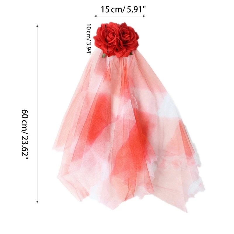 Свадебная пряжа в стиле панк головные уборы с цветком свадебная короткая