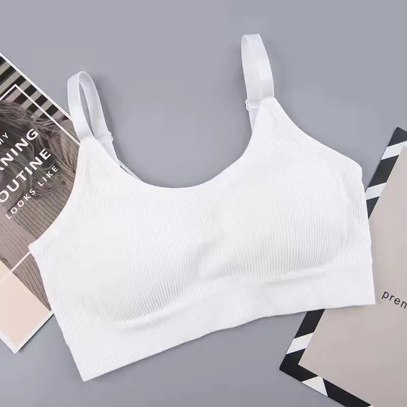 

Japanese Chest-wrapped Sling Tube Top Beautiful Back Seamless Adjustable Shoulder Strap No Steel Ring Sports Underwear Women Bra